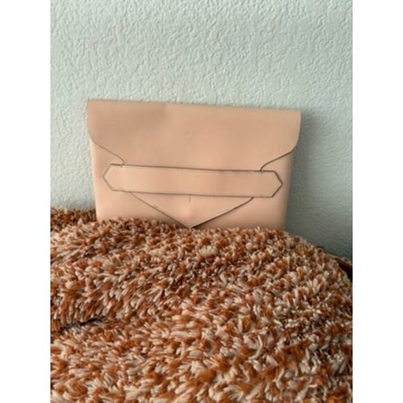 NWT Boldrini Selleria Italian Leather Envelope Clutch / iPad Case – Blush Pink - Picture 8 of 10